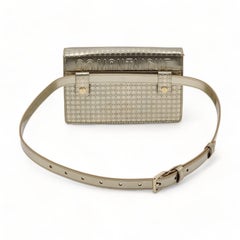 Dior Metallic Patent Micro-Cannage 30 Montaigne Convertible Bag Gold