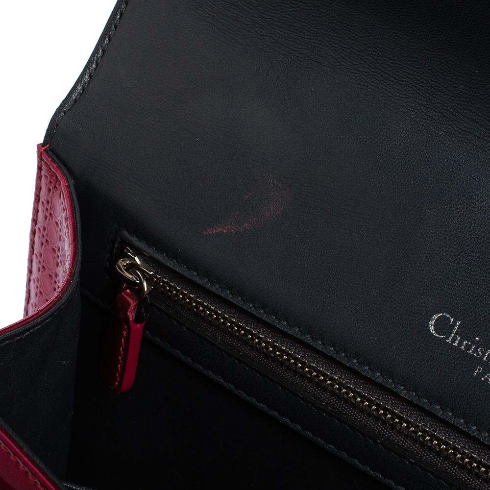 Dior Metallic Pink Micro Cannage Leather Medium Diorama Shoulder Bag 5