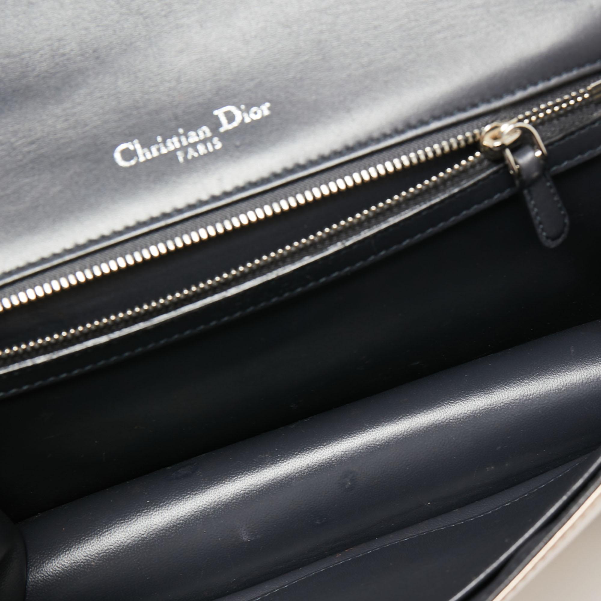 Dior Metallic Rose Gold Micro Cannage Patent Leather Medium Diorama Shoulder Bag 3