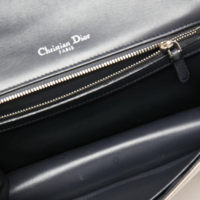 Christian Dior Pink Metallic Calfskin Micro-Cannage Diorama Pouch 19 cm Pochette Flap Bag WOC, New! - poupishop