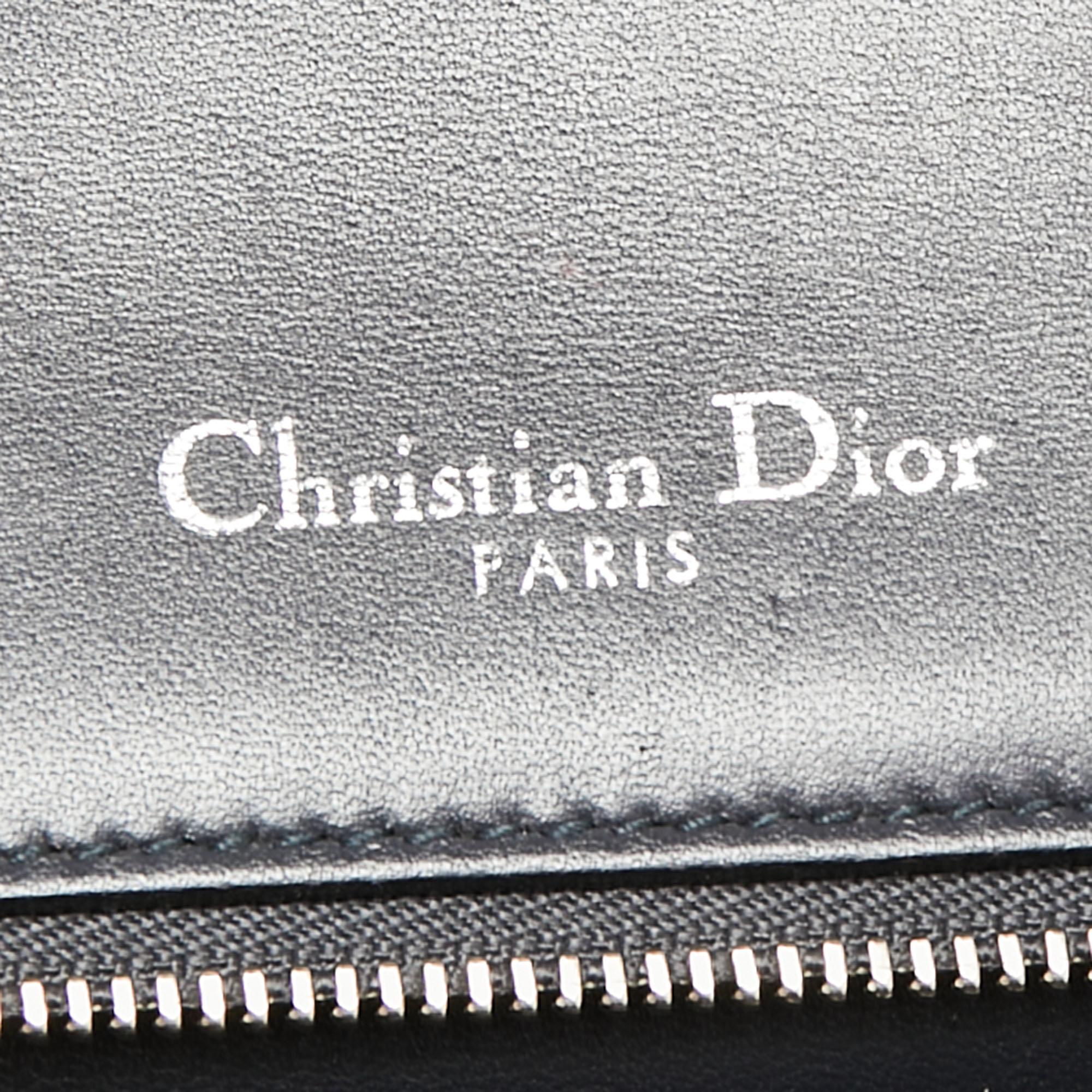 Dior Metallic Rose Gold Micro Cannage Patent Leather Medium Diorama Shoulder Bag 4