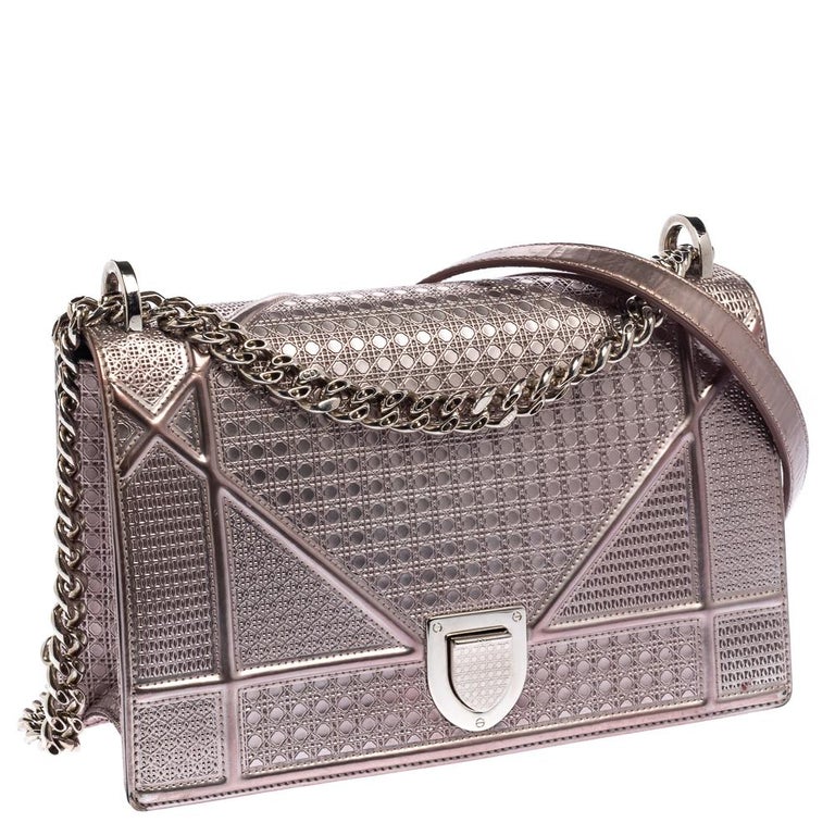 Christian Dior Medium Microcannage Diorama Bag - Metallic Shoulder Bags,  Handbags - CHR366691