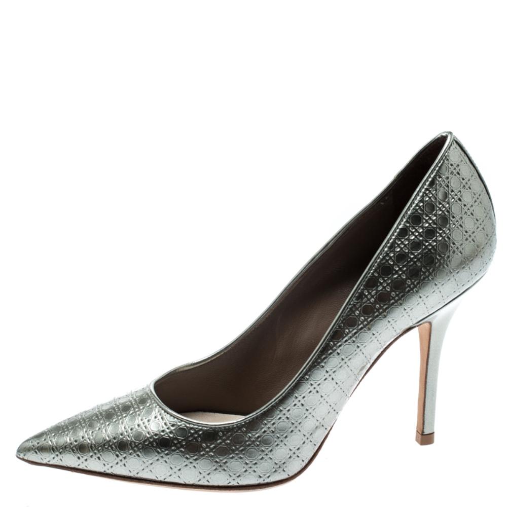 dior silver pumps