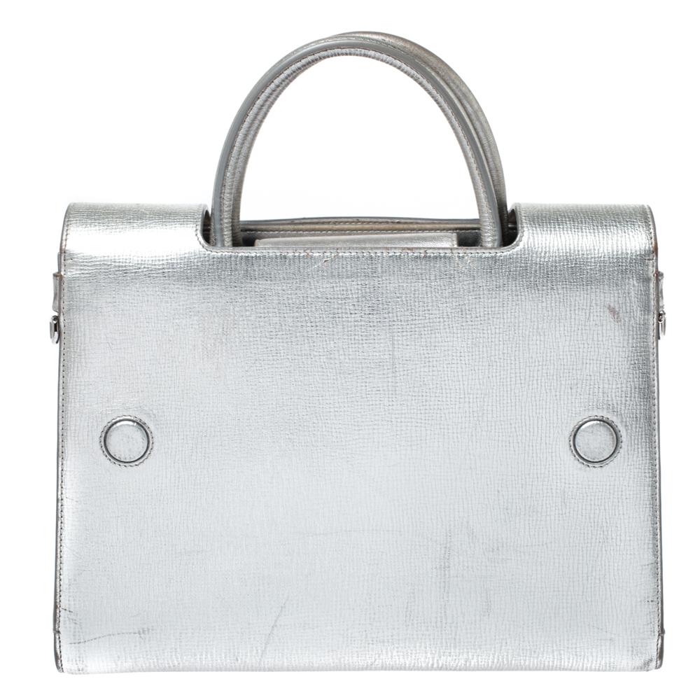 Dior Metallic Silver Leather Medium Diorever Bag at 1stDibs | diorever ...