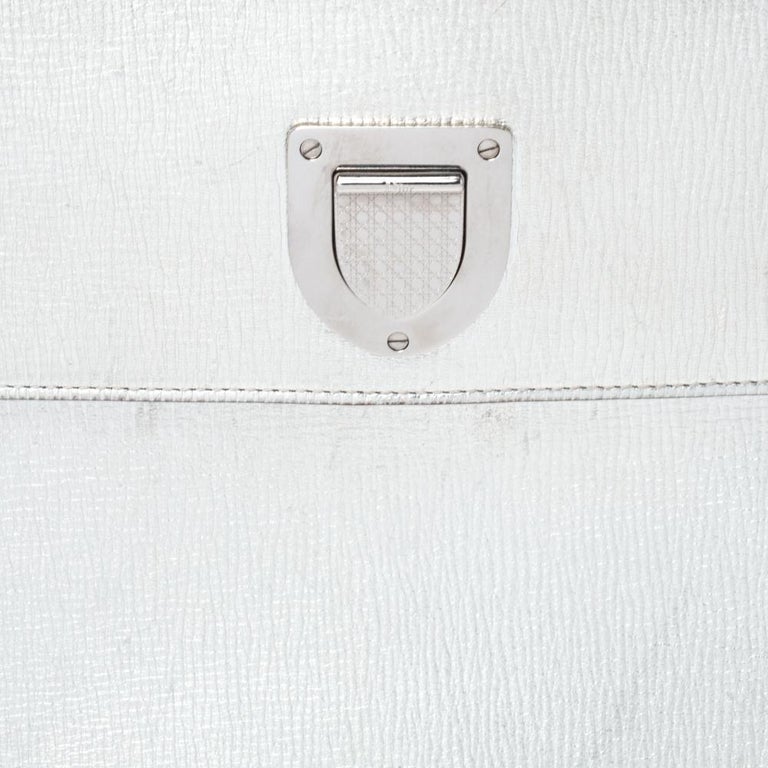 Dior Metallic Silver Leather Medium Diorever Bag at 1stDibs | diorever ...