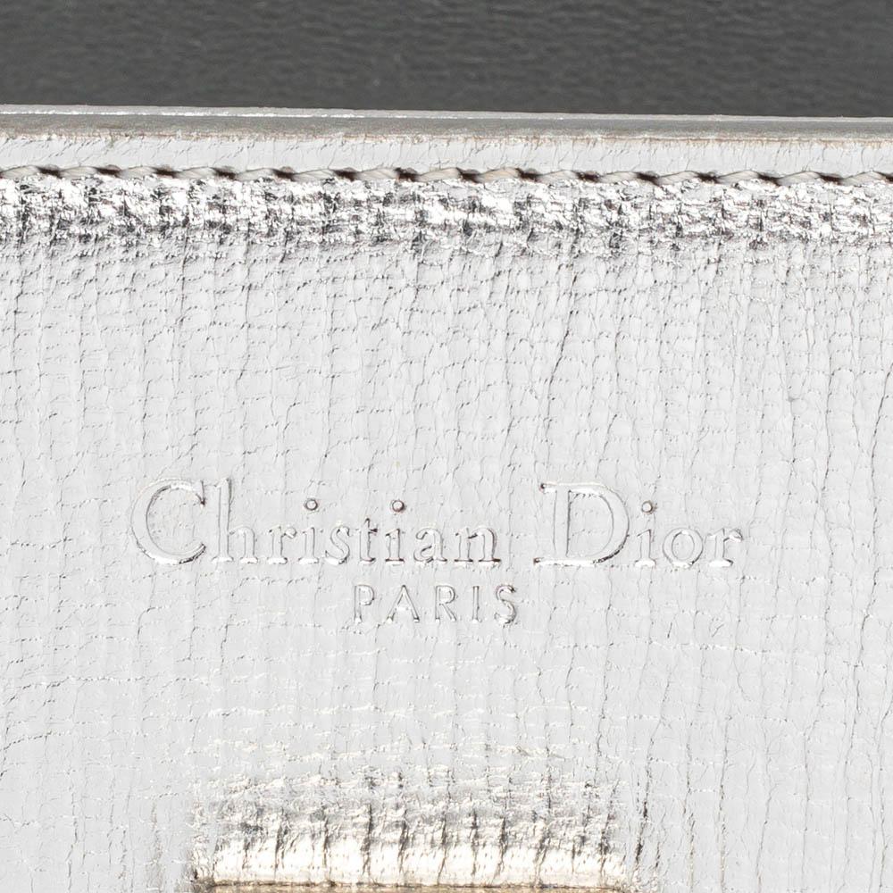 Dior Metallic Silver Leather Medium Diorever Bag 1