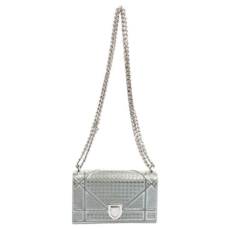Dior Metallic Silver Micro Cannage Leather Mini Diorama Shoulder Bag at — free download