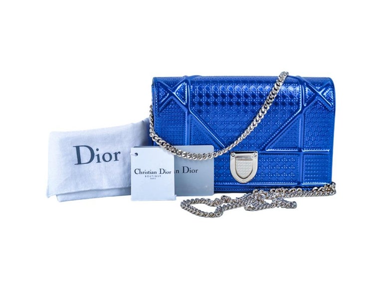 DIOR MICRO CANNAGE DIORAMA WOC Blue For Sale at 1stDibs