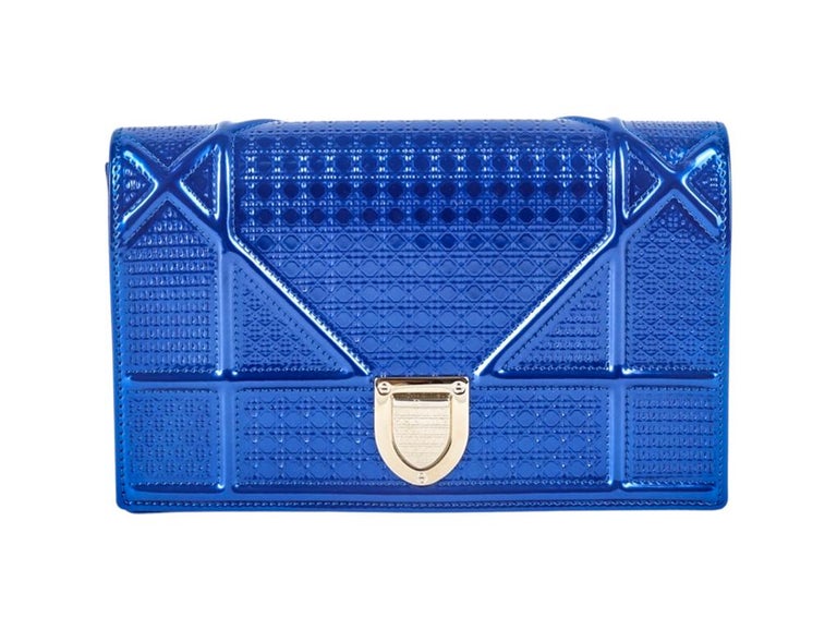 Lady Dior Metallic Dior Micro Cannage Woc Lady Dior Mini Silver