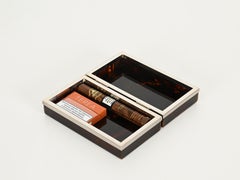 Portagioie Dior di metà secolo Lucite effetto tartaruga e cromo, Italia, anni '70