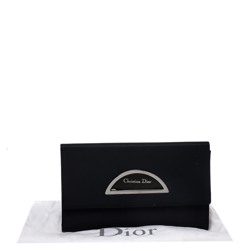 Dior Midnight Blue Nylon and Patent Leather Malice Clutch 6