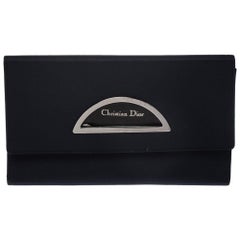 Dior Midnight Blue Nylon and Patent Leather Malice Clutch