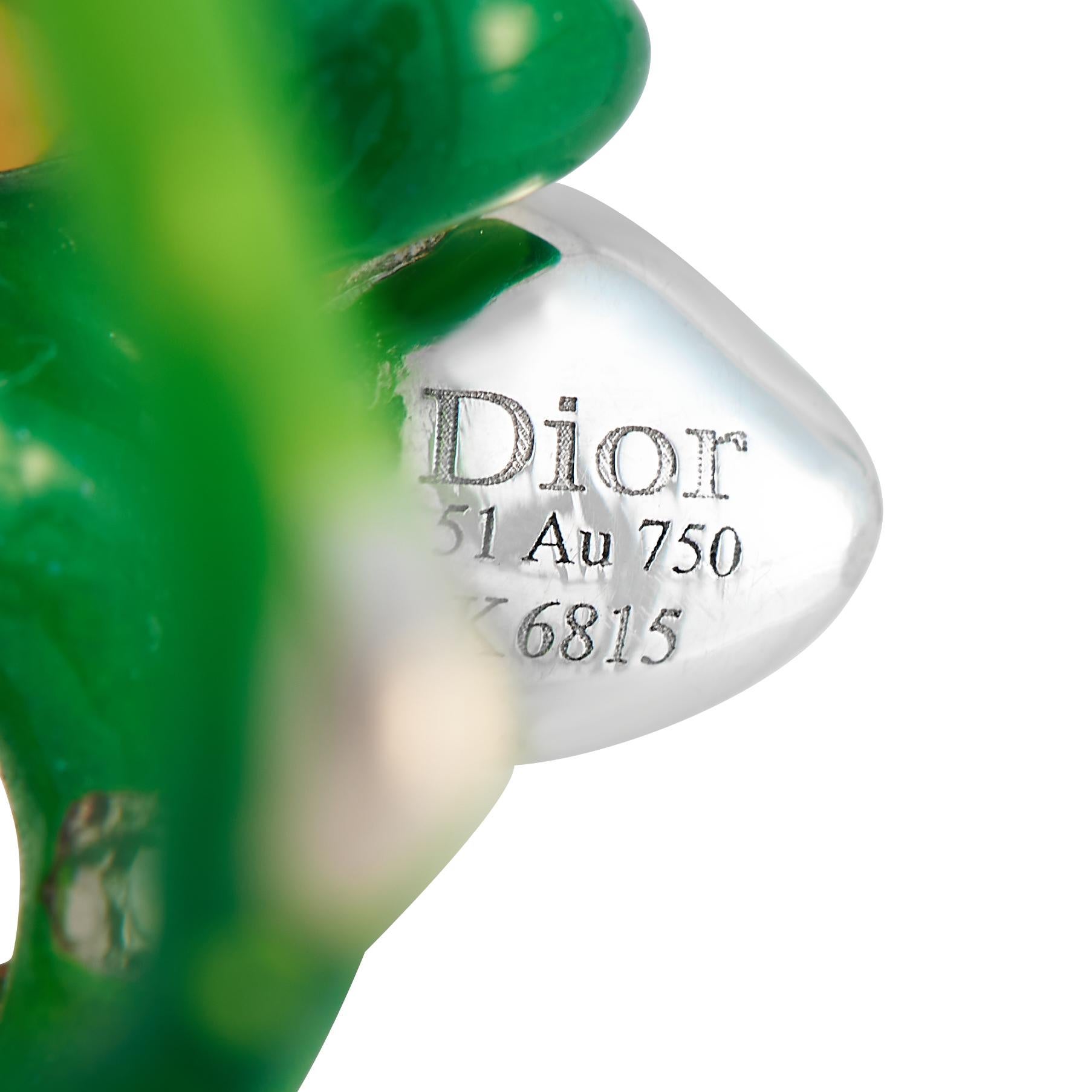 Dior Milly Carnivora Ring aus 18 Karat Weißgold mit Diamanten, Citrin, Amethyst und Lack im Zustand „Hervorragend“ in Southampton, PA