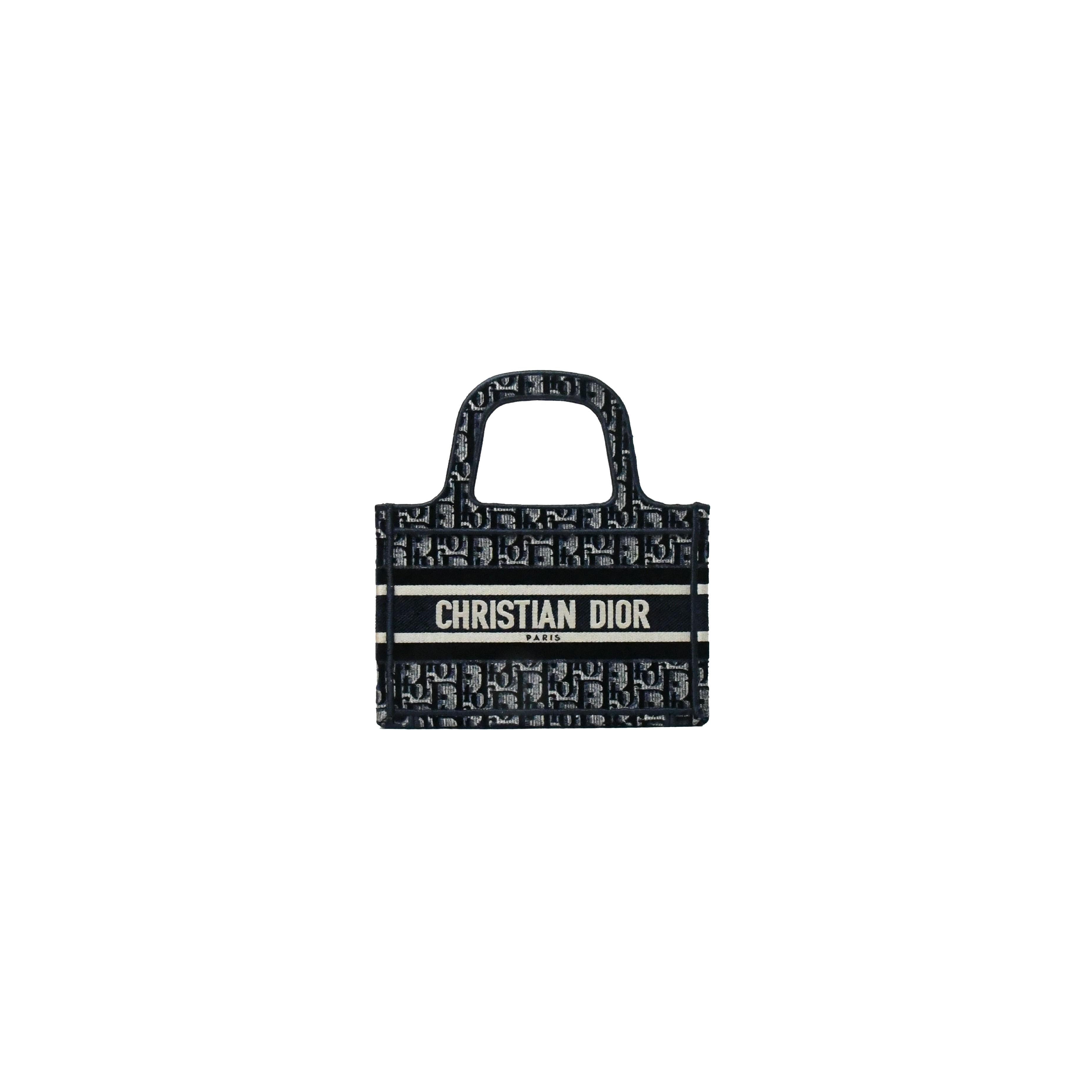 Dior Mini-Buch Tote aus Samt in Marineblau im Zustand „Neu“ im Angebot in Flushing, NY