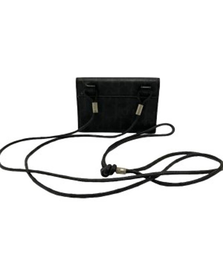 Black Dior Mini Clutch Bag with Silver Hardware