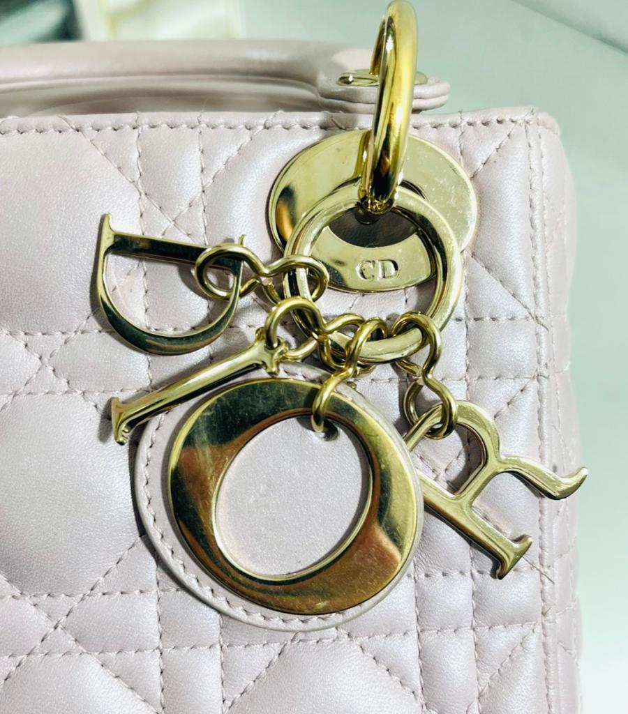 Dior Mini Lady Dior Leather Bag With Chain Strap In Excellent Condition In London, GB