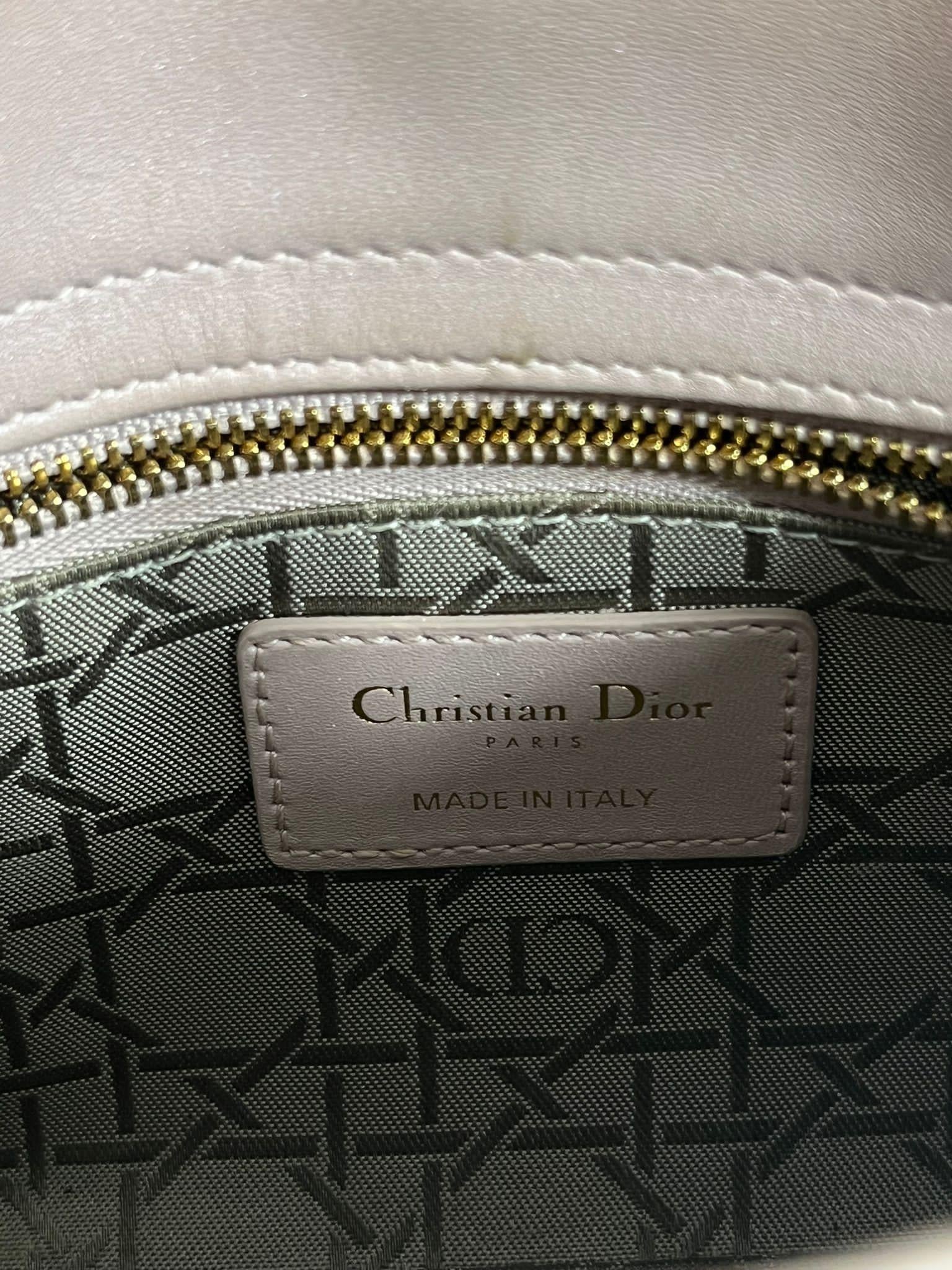 Dior Mini Lady Dior Leather Bag With Chain Strap 1