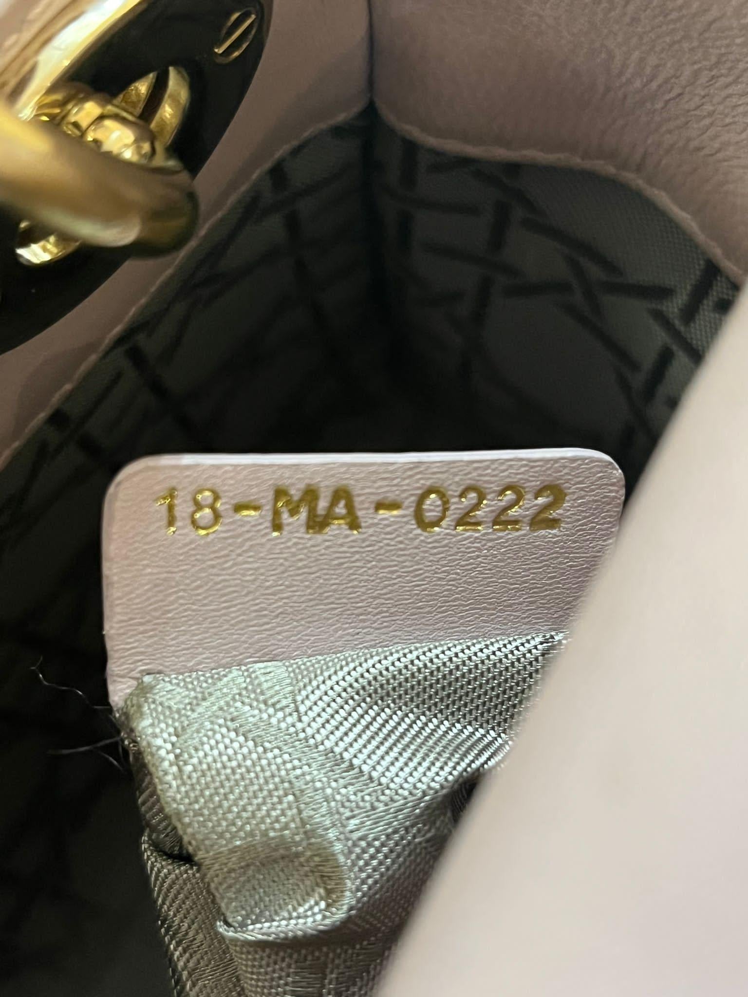 Dior Mini Lady Dior Leather Bag With Chain Strap 2