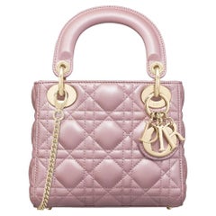 Dior Mini Lady Dior Leather Bag With Chain Strap