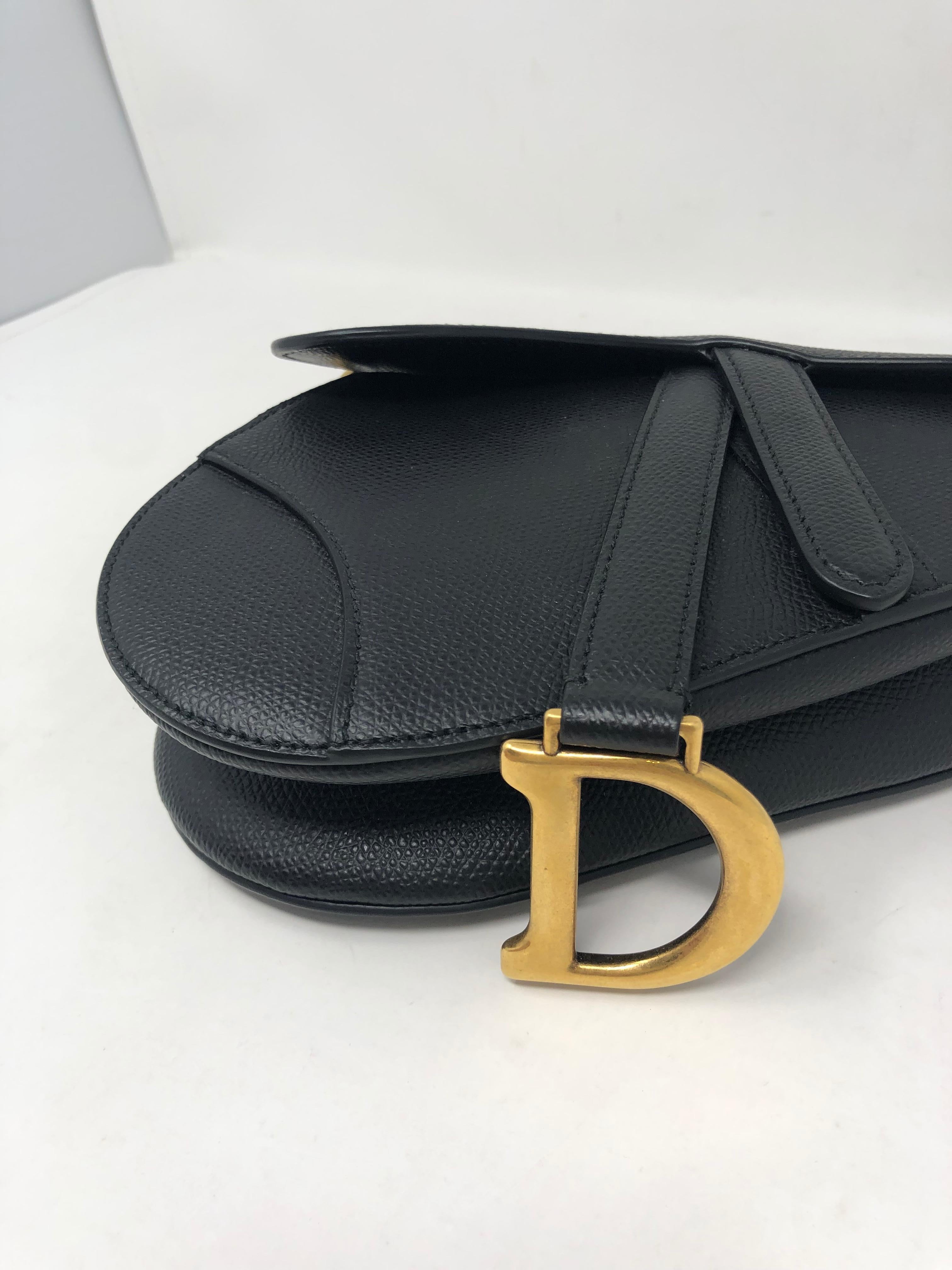 Dior Mini Saddle Black Calfskin Bag  4