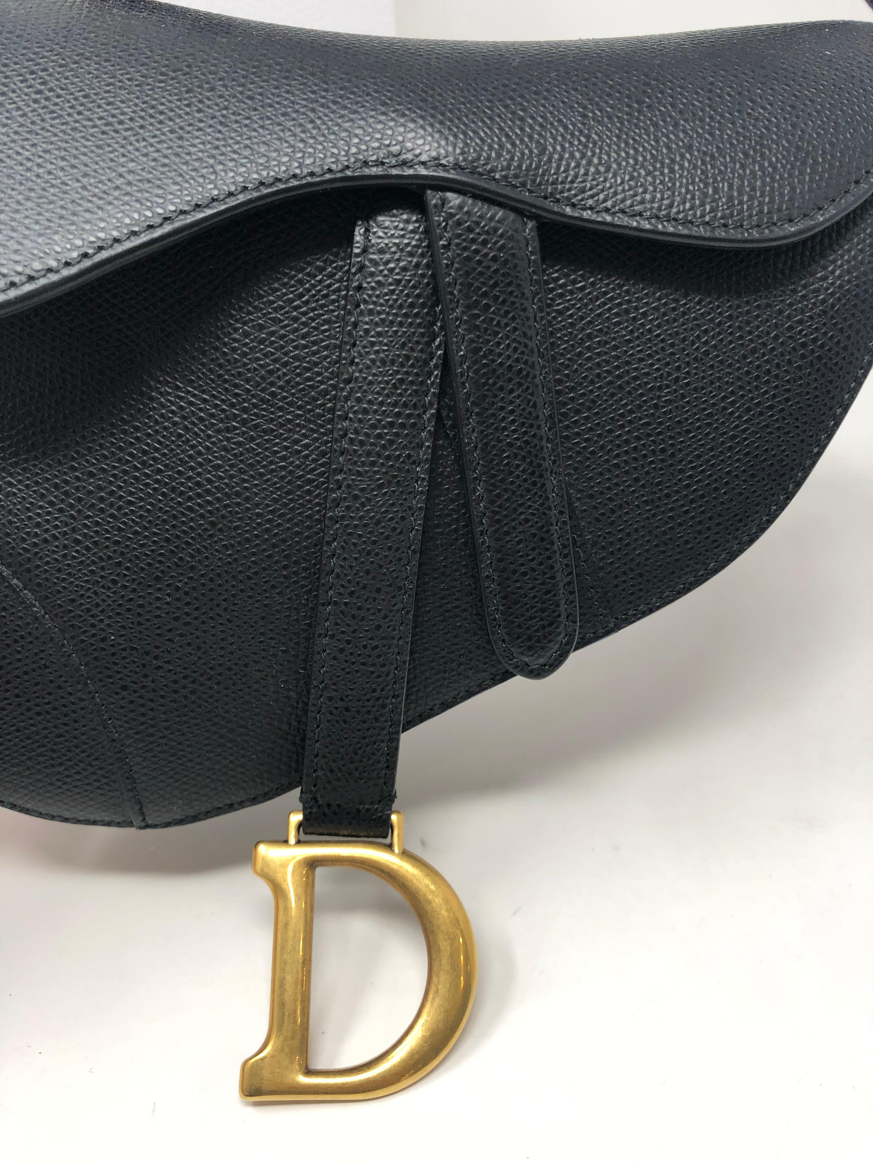dior black mini saddle bag