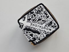 DIOR Mini square "Paris Map" makeup bag