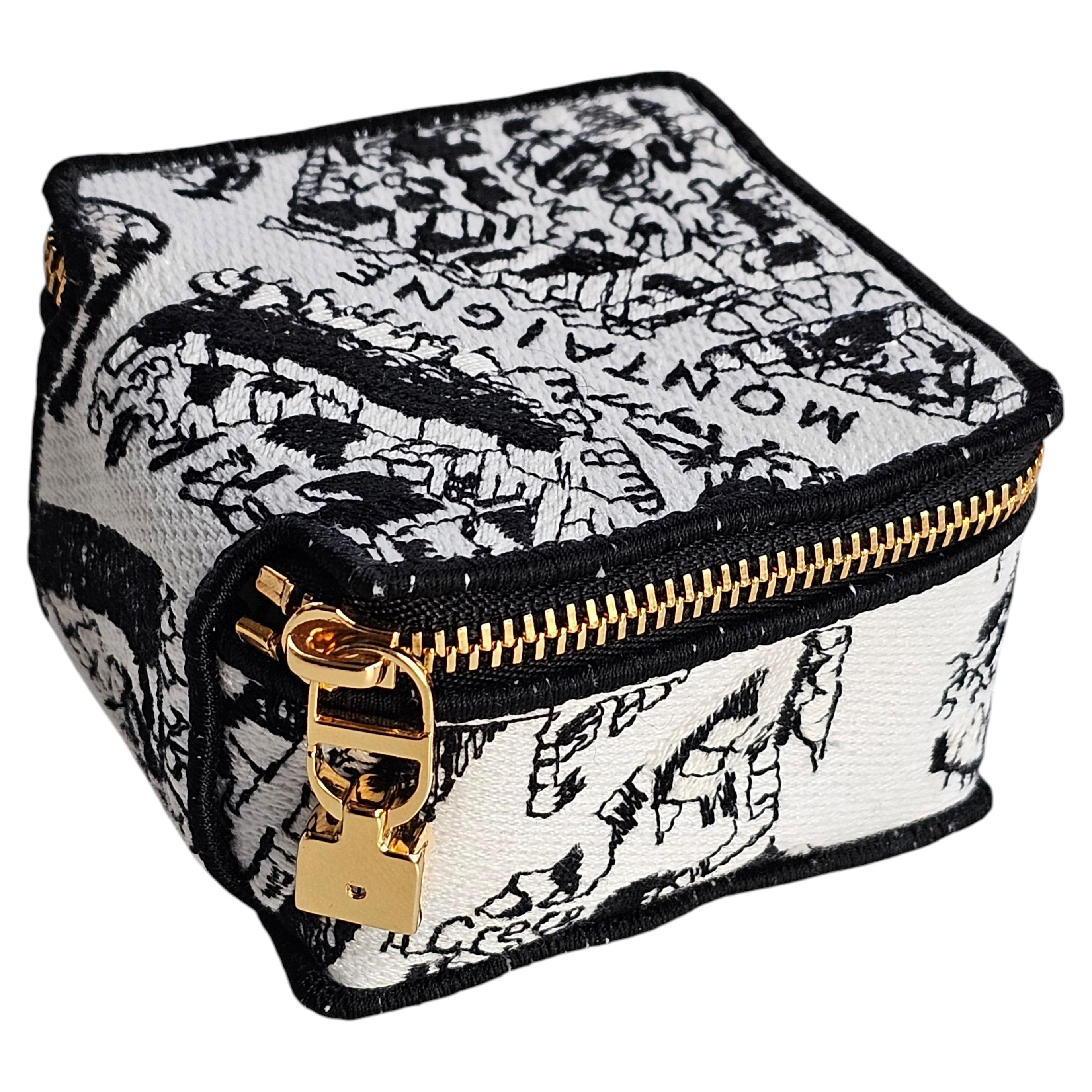 DIOR Mini square "Paris Map" makeup bag