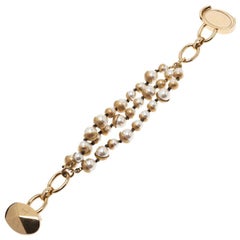 Dior Mise En Dior Faux Pearl Gold Tone Bracelet
