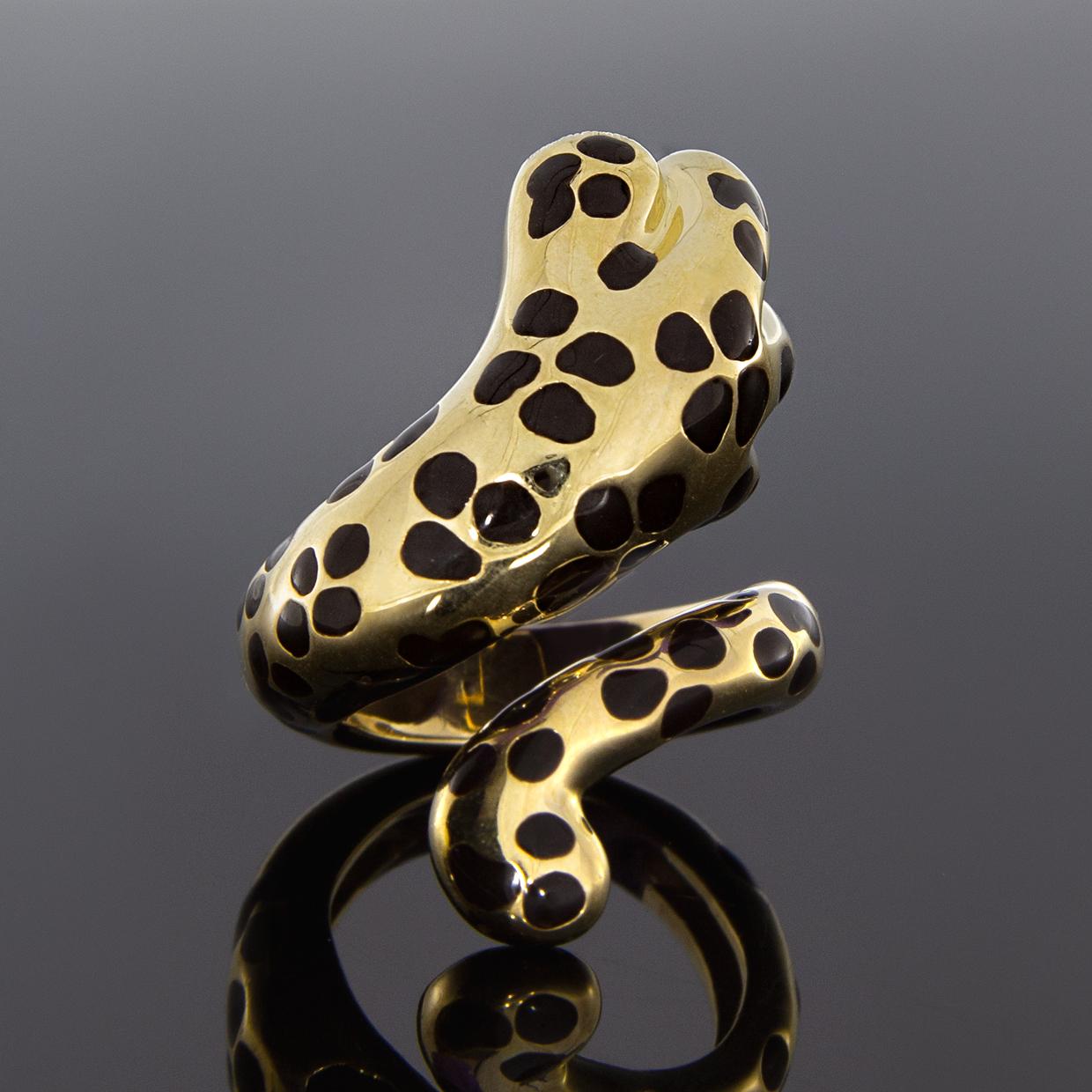dior mitza panther gold ring