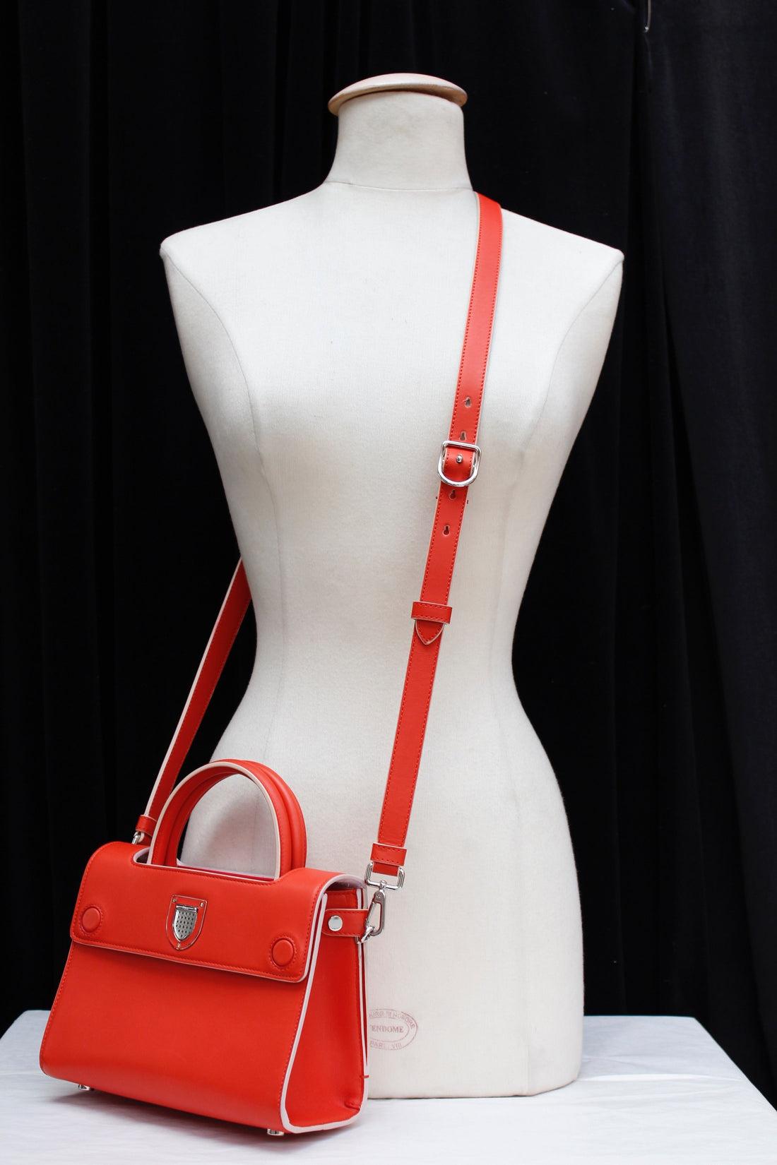 Dior Modern Leather Bag in Orange and White Leather 10
