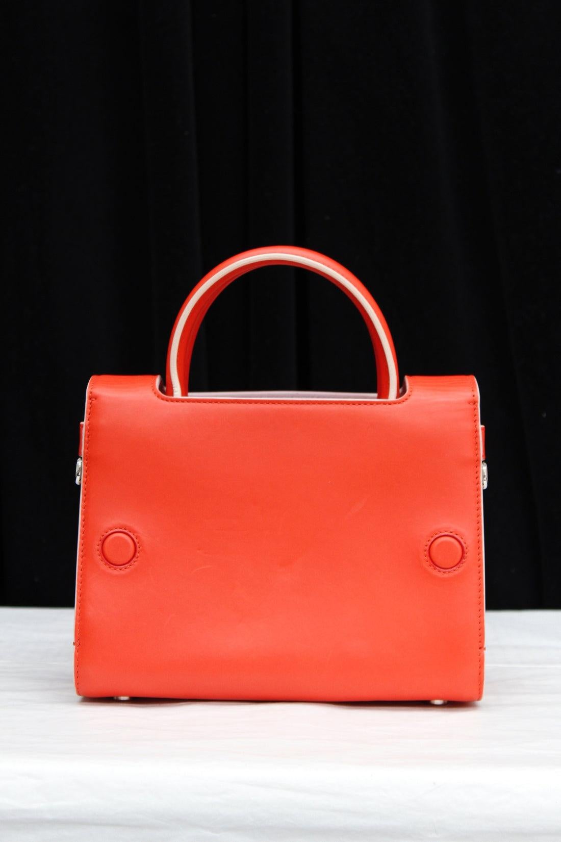 Women's Dior Modern Leather Bag in Orange and White Leather