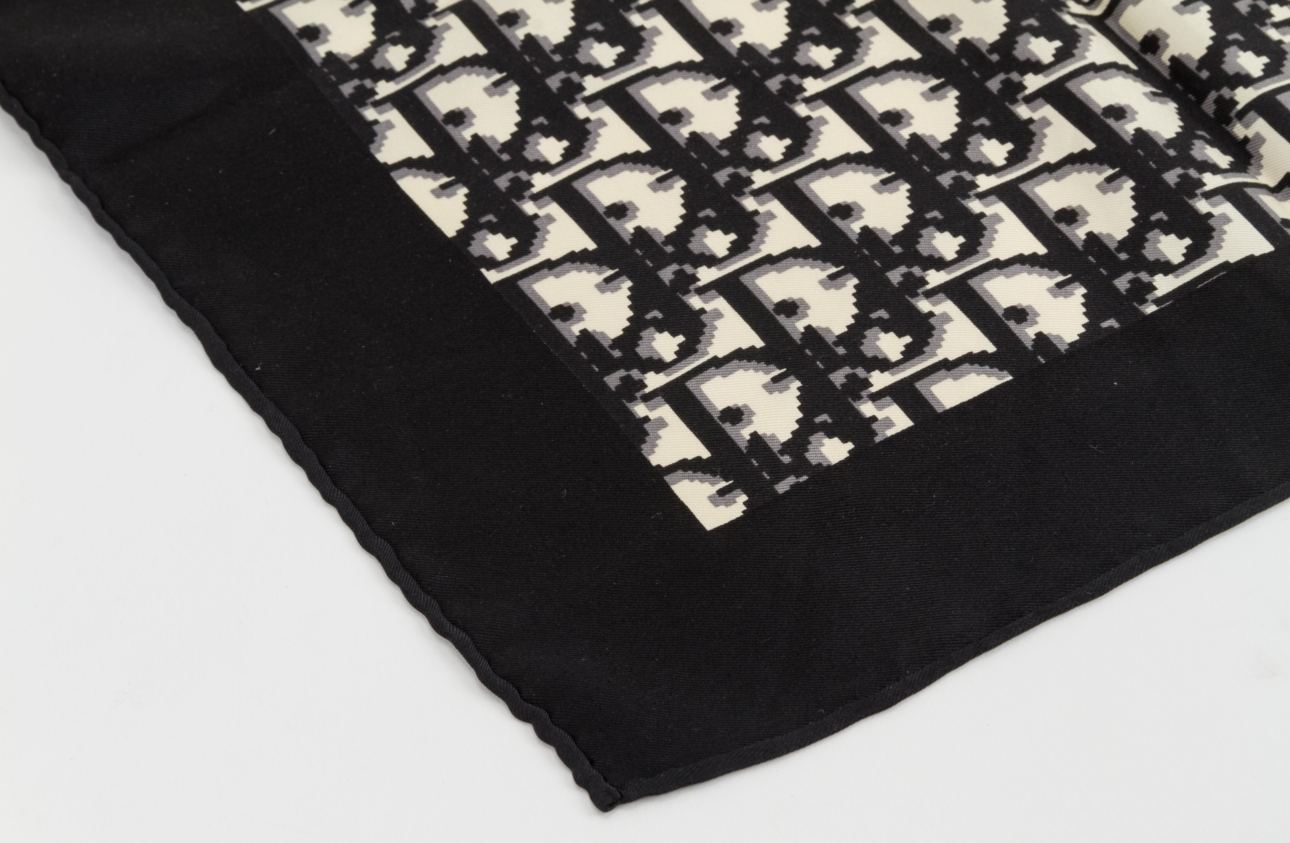 dior monogram silk scarf