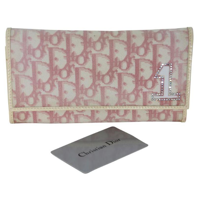dior pink monogram wallet