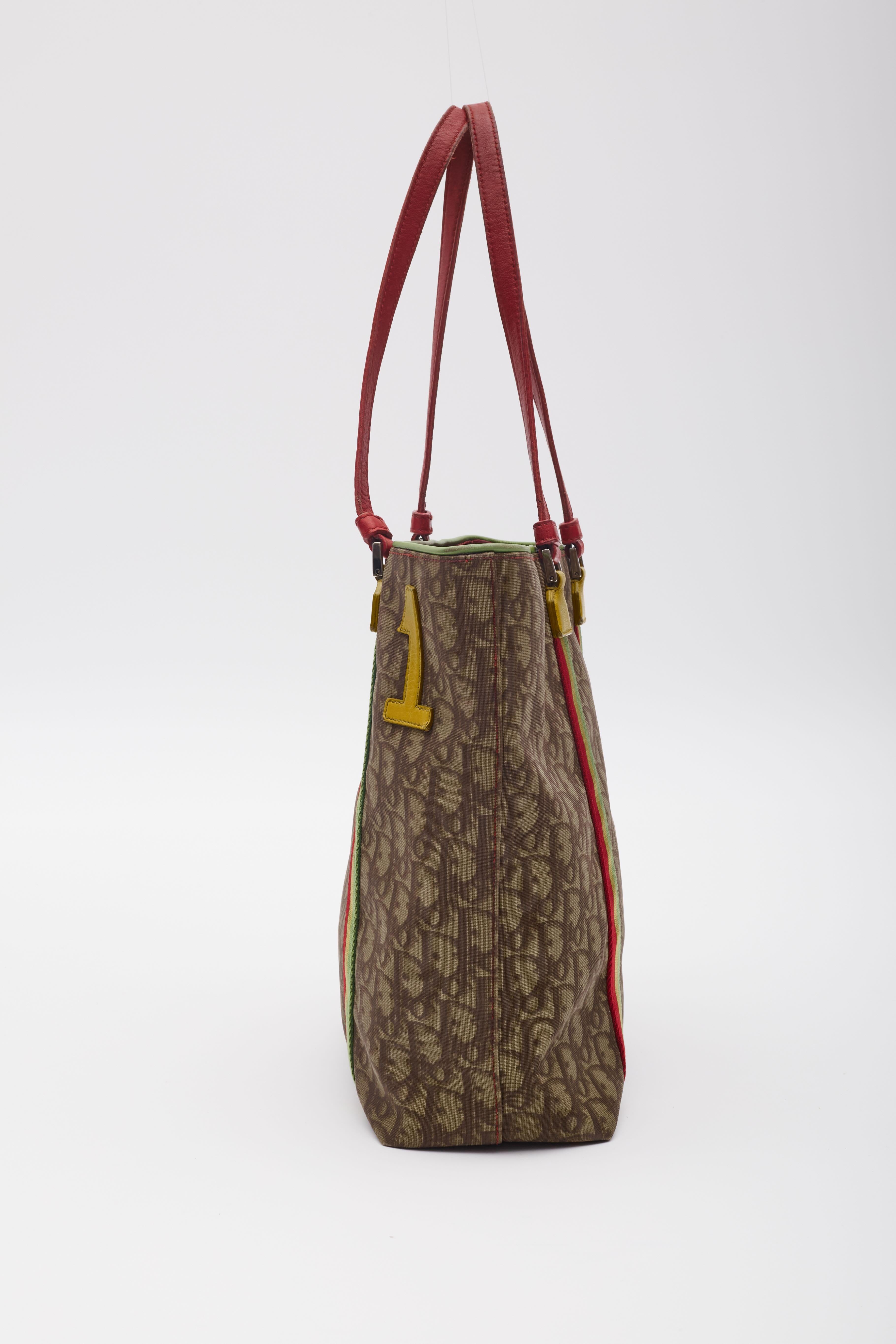 Dior Monogram Oblique Beige Rasta Tote Bag For Sale 1
