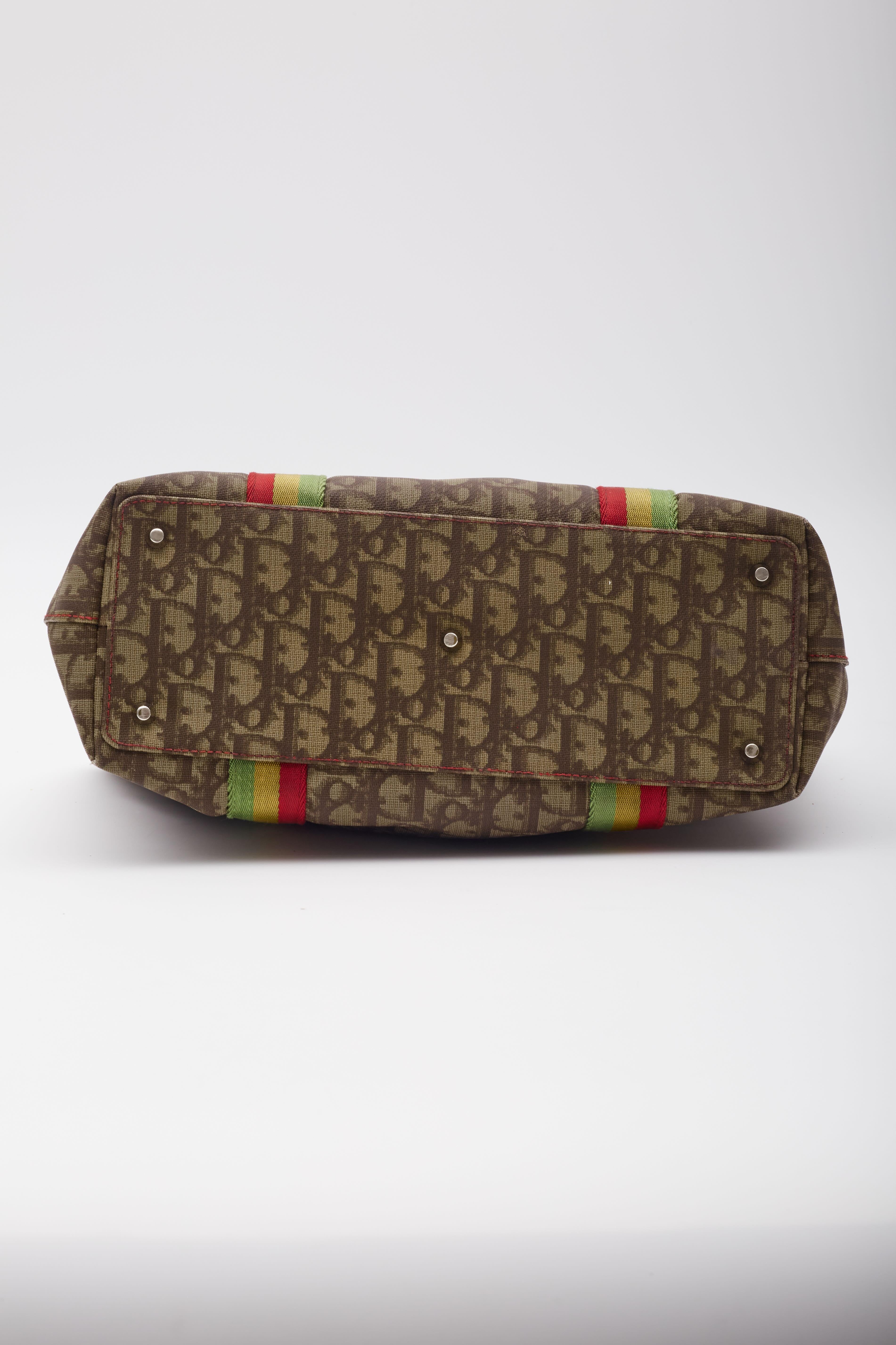 Dior Monogram Oblique Beige Rasta Tote Bag For Sale 2