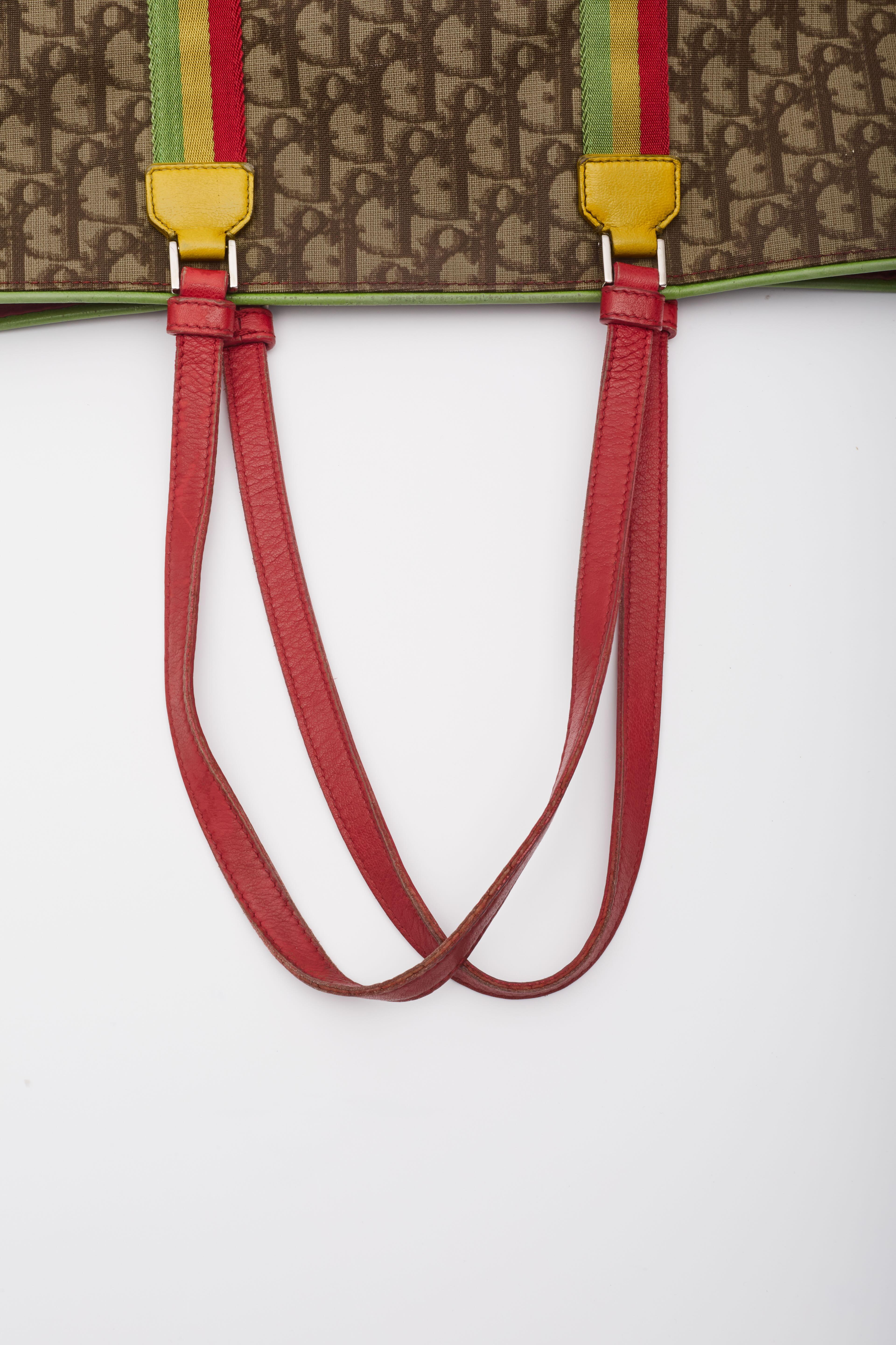 Dior Monogram Oblique Beige Rasta Tote Bag For Sale 4