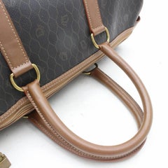 Dior Monogram Oblique Signature Trotter Boston Duffle 869061 Black Coated Canvas