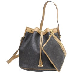 Dior Monogram Oblique Signature Trotter Drawstring Bucket with Pouch 868737 Blac