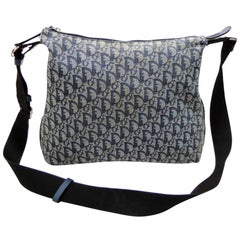 Dior Monogram Oblique Signature Trotter Messenger 230552 Blue Canvas Cross Body