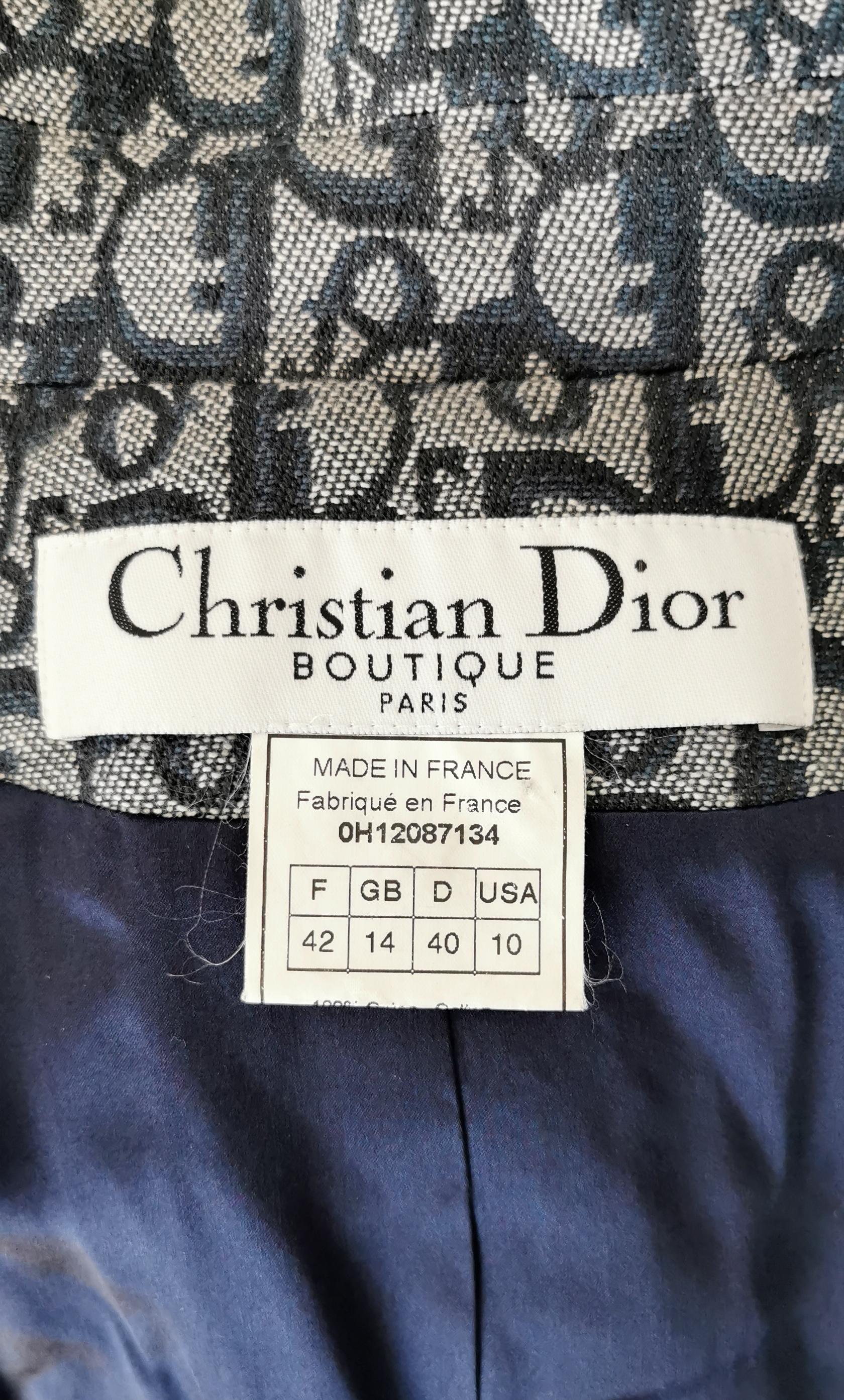 Women's or Men's Dior monogram runway trench coat, FW 2000 For Sale