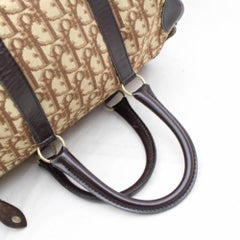 Dior Monogram Trotter Boston 865944 Brown Canvas Satchel