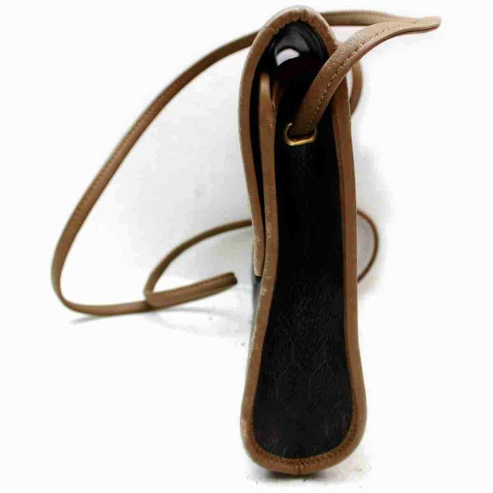 Dior Monogram Trotter Flap Black 860052 Brown Coated Canvas Cross Body Bag 2
