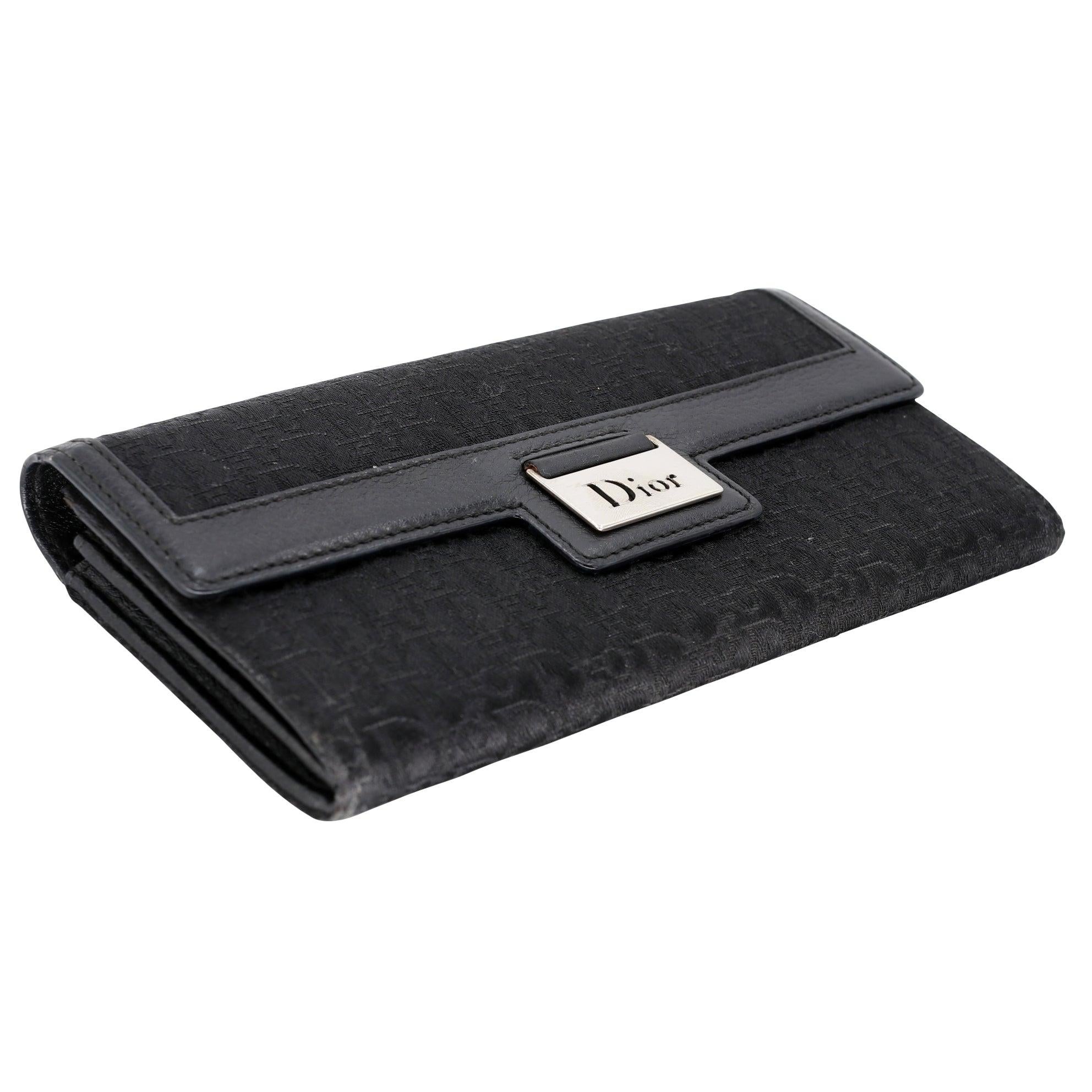 Dior Monogram Trotter Langes Segeltuch Push Clip Brieftasche CD-W1020P-A003 Damen im Angebot
