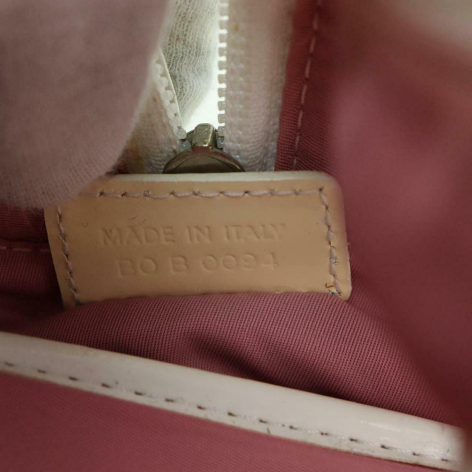 Dior Monogram Trotter Oblique Signature Boston 870444 Pink Coated Canvas Satchel For Sale 5