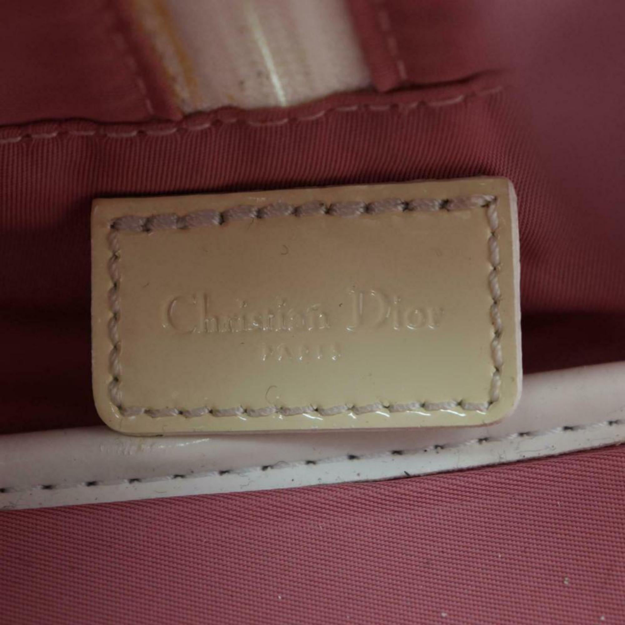 Dior Monogram Trotter Oblique Signature Boston 870444 Pink Coated Canvas Satchel For Sale 6