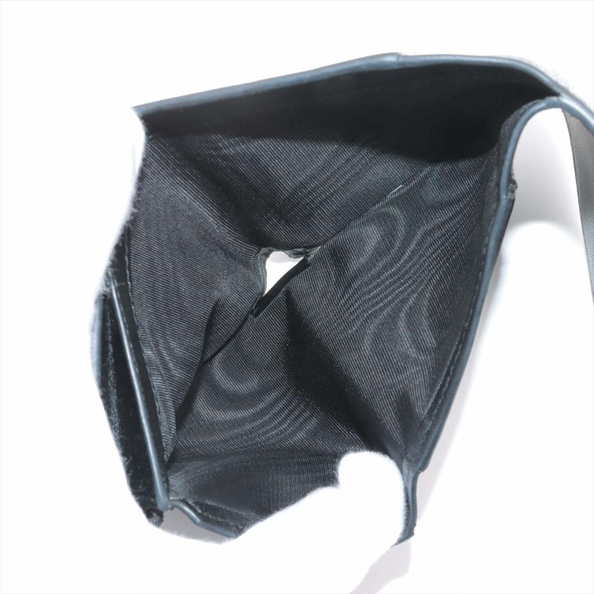 Dior Montaigne Leather Trifold Wallet Black en vente 3