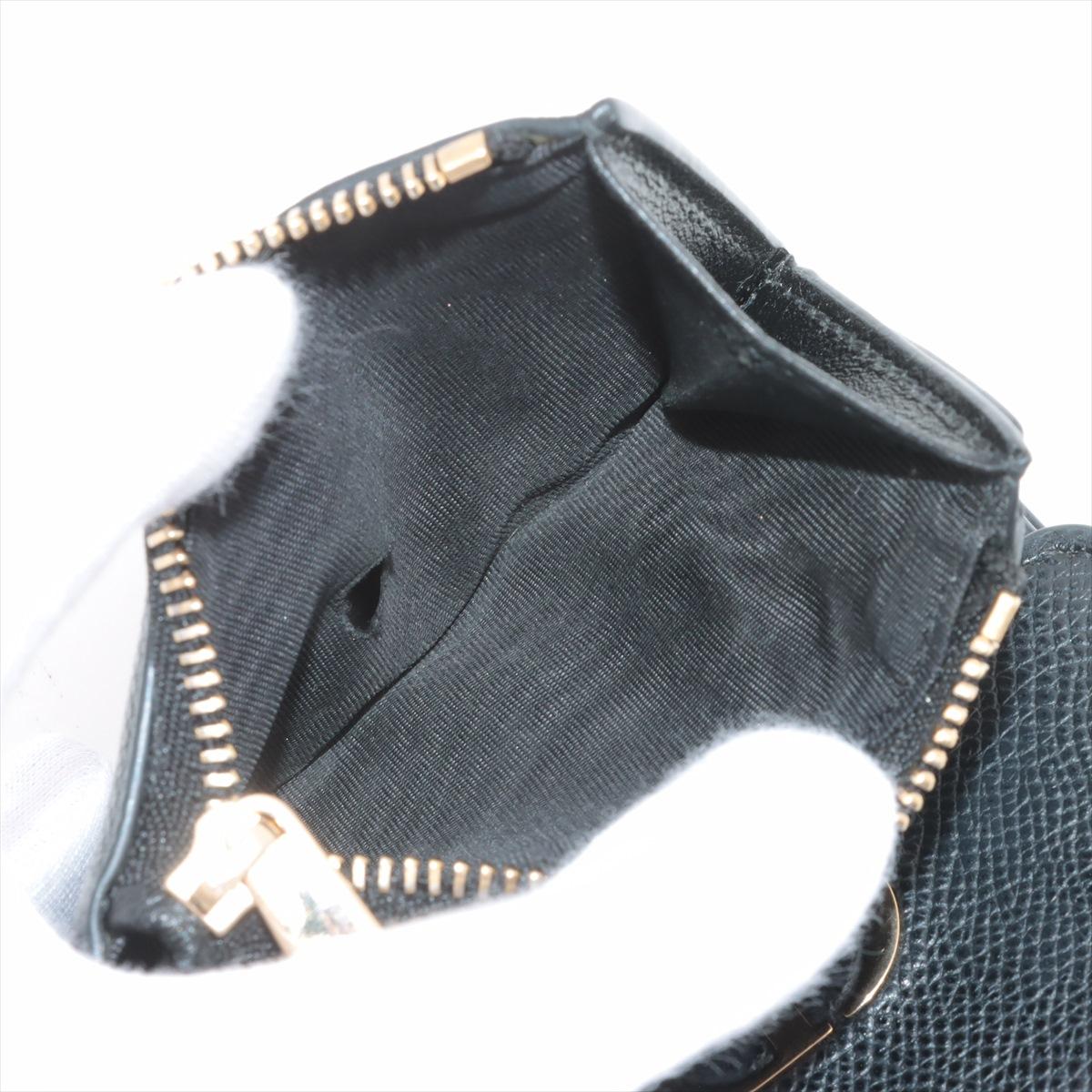 Dior Montaigne Leather Trifold Wallet Black en vente 4