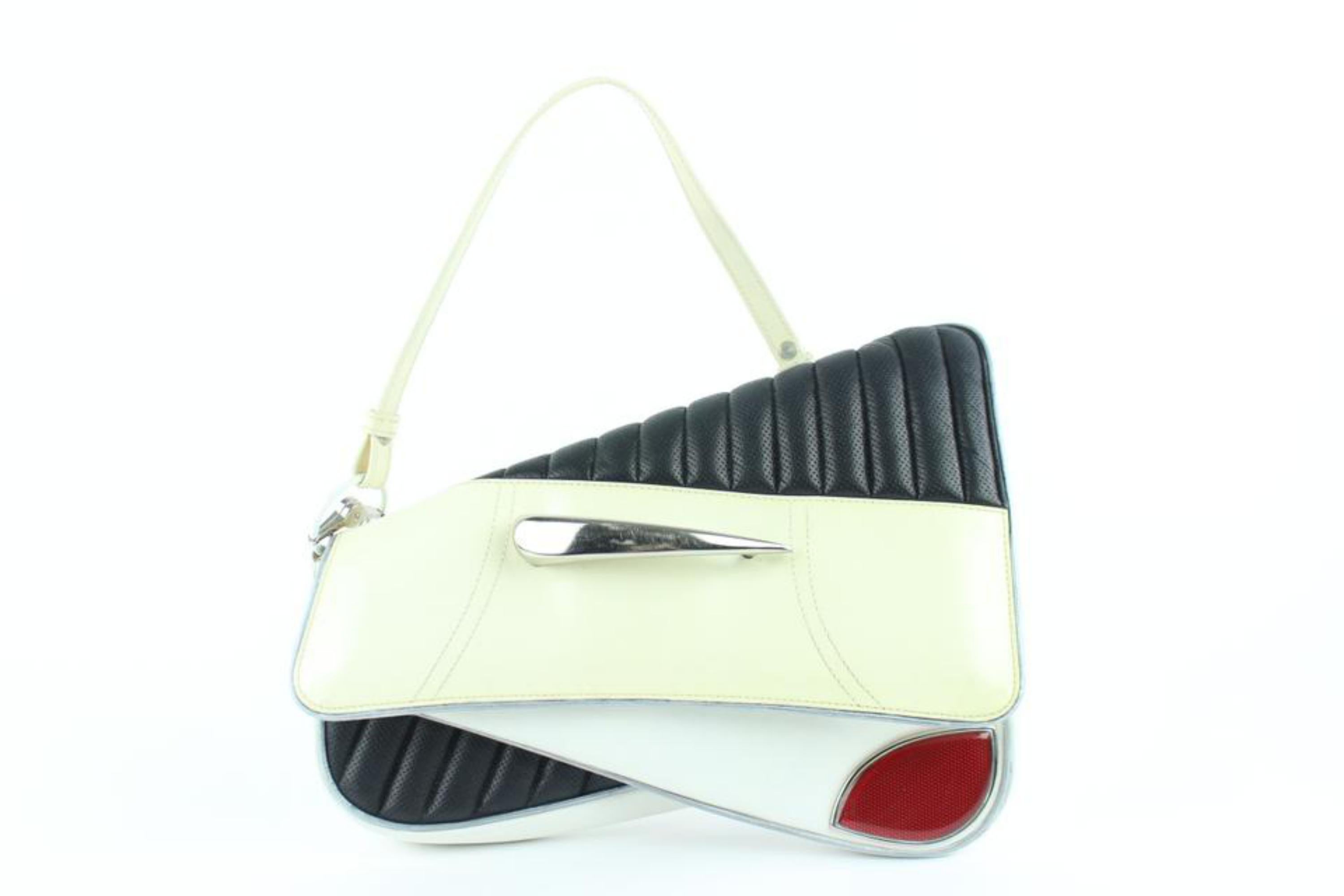 Women's Dior Montaigne (Ultra Rare) 1947 License Plate 3cdz0921 White Leather satchel For Sale