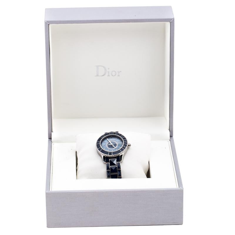 Dior Mother of Pearl Stainless Steel Christal CD143117 Women's Wristwatch 33MM 1
