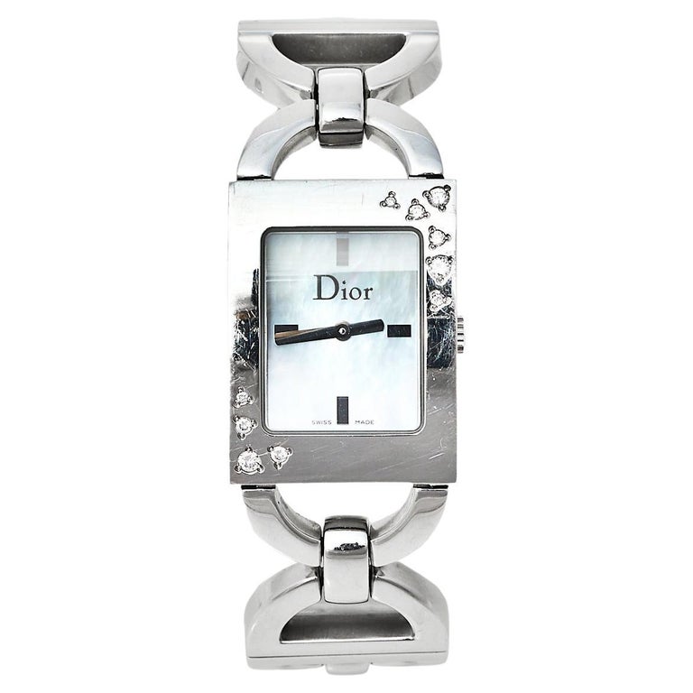 Dior, montre-bracelet pour femme Malice en nacre et acier inoxydable avec  diamants, 19 mm sur 1stDibs